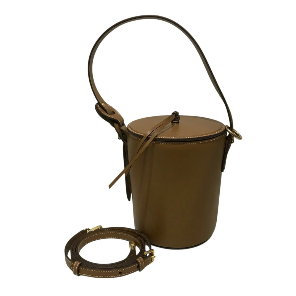 Miu Miu Leather Bucket Crossbody Bag Brown